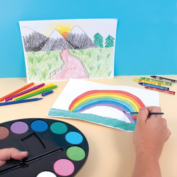 Palet met aquarellen 12 kleuren