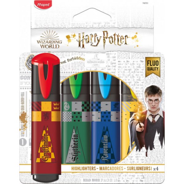 Harry Potter - Markeerpennen 4-pack