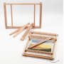 Stoffen frame met shuttles - Hout