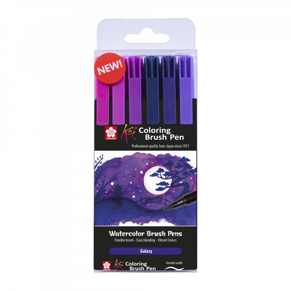 Brush pen Sakura Koi Coloring Brush 6 pennen - Galaxy