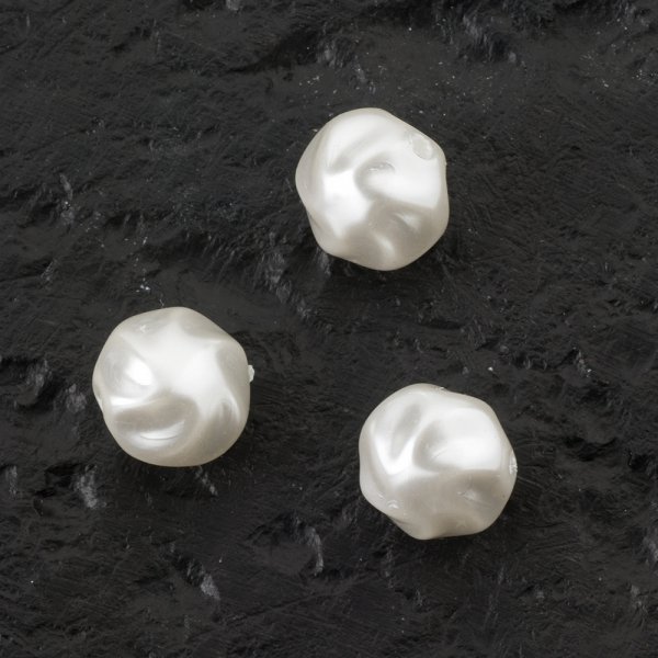 Glaswaskralen 10x8 mm Wit - 12 st