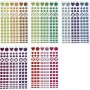 Stickers voor mozaek - gemengde kleuren - 10 vellen