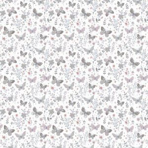 Oliezeil met vlindermotief - Grijs Oliezeil met vlindermotief - Grijs