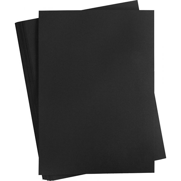 Gekleurd karton - zwart - A2 - 180 gr - 100 vellen