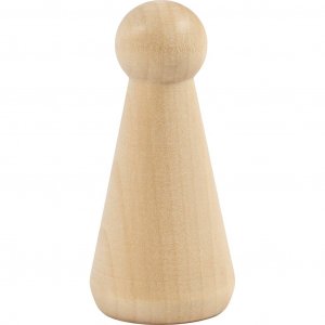 Houten figuurtje in de vorm van een struisvogel, 8 cm groot, 3 stuks