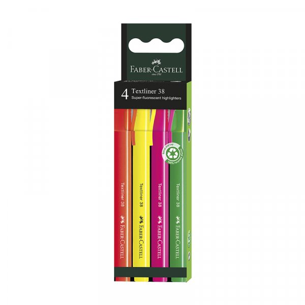 Markeerstiftset - Faber-Castell - Pastel - 4 st