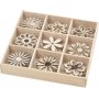 Houten decoraties - Bloemen - 45 st