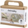 Mini DIY Kit Borduren - stoffig groen - Borduurring