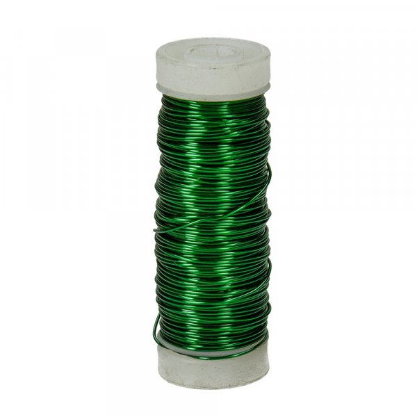 Koperdraad  0,50 mm - groen metallic 25 m