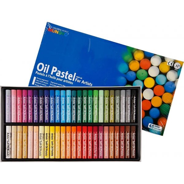 Mungyo Oliepastels - gemengde kleuren - 48 st