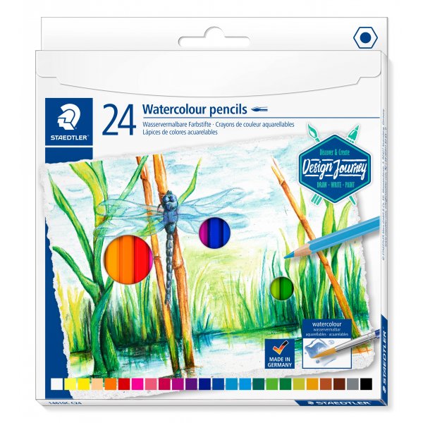 Aquarelkleurpotloden - 24 potloden