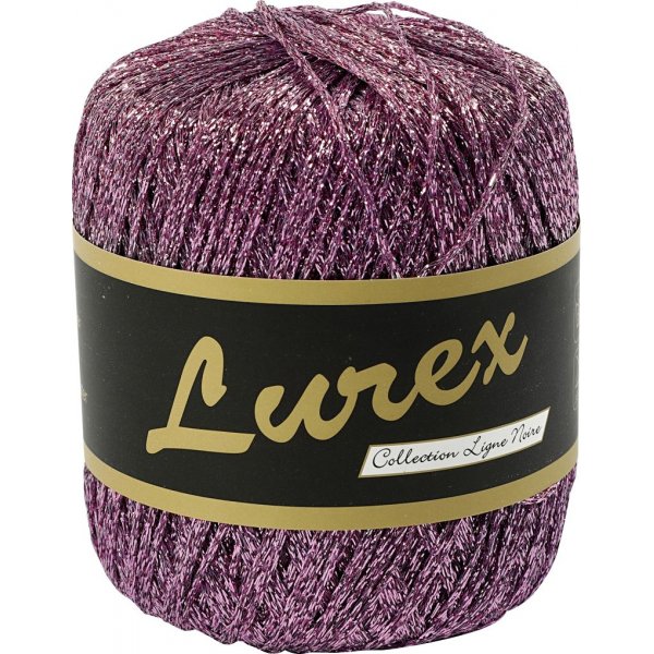 Lurexgaren - paars - 25 gr