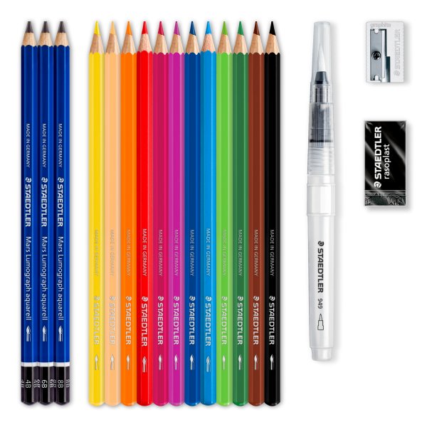 Aquarelset Potloden Design Journey - 18-delig
