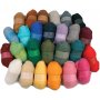 Gekaarde Wol - gemengde kleuren - 26 x 25 gr