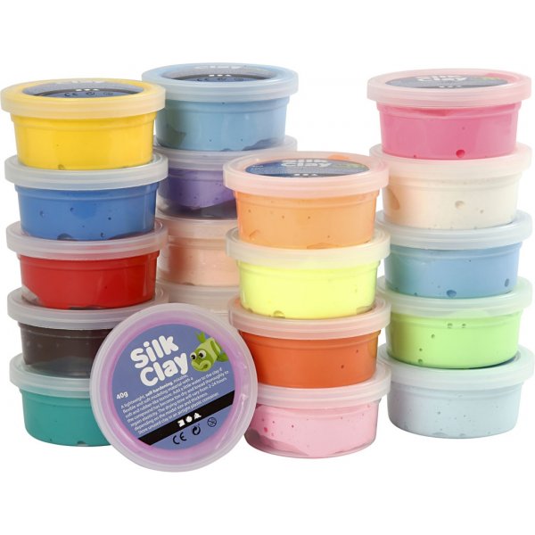 Silk Clay® - gemengde kleuren - 20 x 40 gr Silk Clay® - gemengde kleuren - 20 x 40 gr