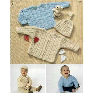 Breipatroon - Gestructureerd gebreide babyset Breipatroon - Gestructureerd gebreide babyset