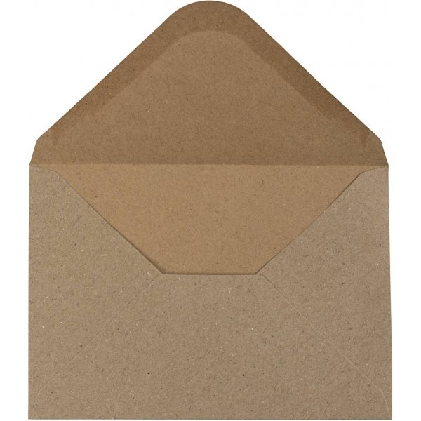 Gerecyclede envelop - naturel - 11,5 x 16 cm - 50 st