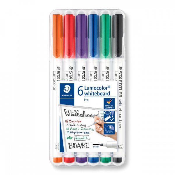 Whiteboardpennen Lumocolor 1mm - 6 stiften