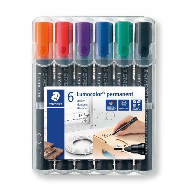 Pemanent Marker Lumocolor 2 mm - 6 stiften