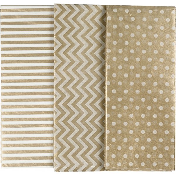 Vloeipapier - goud - 50 x 70 cm - 17 gr - 6 vellen