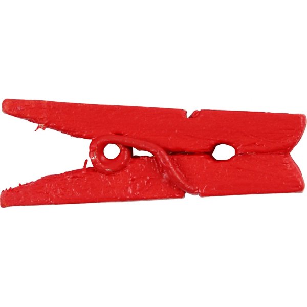 Mini wasknijpers - rood - 36 st