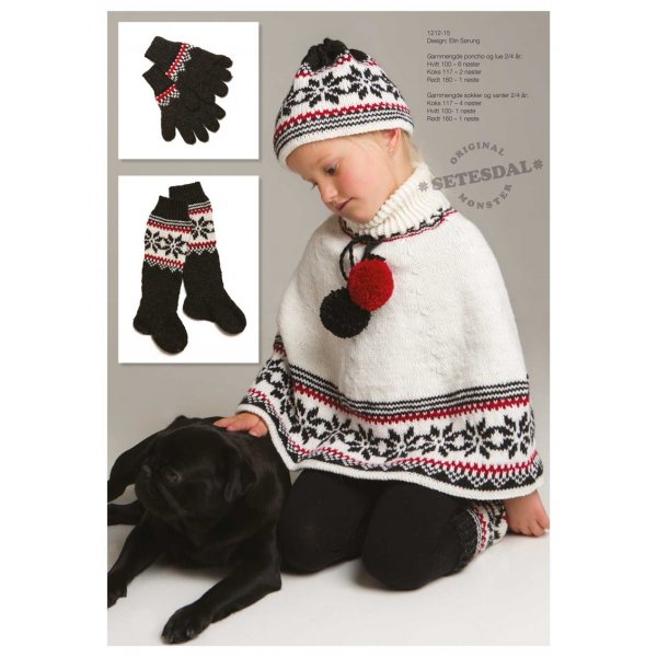 Breipatroon - Kniekousen, muts, wanten en poncho