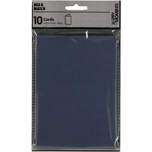 Kaart - blauw - 10,5 x 15 cm - 10 st Kaart - blauw - 10,5 x 15 cm - 10 st