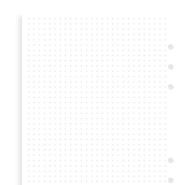 Notitieblad voor Filofax - A5 - Gestippeld - Wit