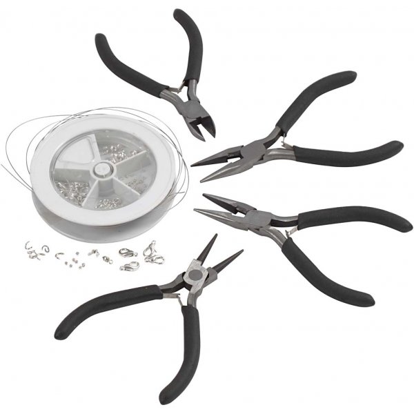 Sieradenstartset met gereedschap - verzilverd