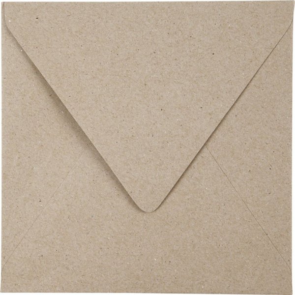 Gerecyclede envelop - naturel - 16 x 16 cm - 50 st