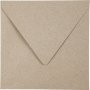 Gerecyclede envelop - naturel - 16 x 16 cm - 50 st