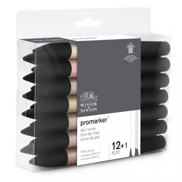 Pro markerset - Winsor & Newton - Huidskleurenset - 12+1 st