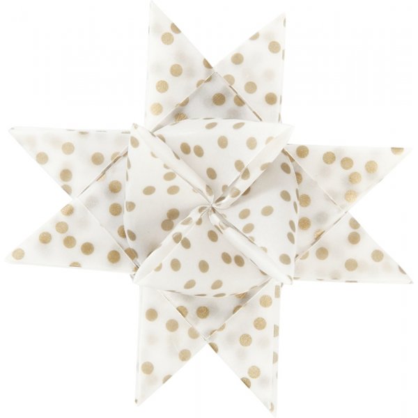 Sterstroken - goud - wit - 6,5+11,5 cm, 48 stroken
