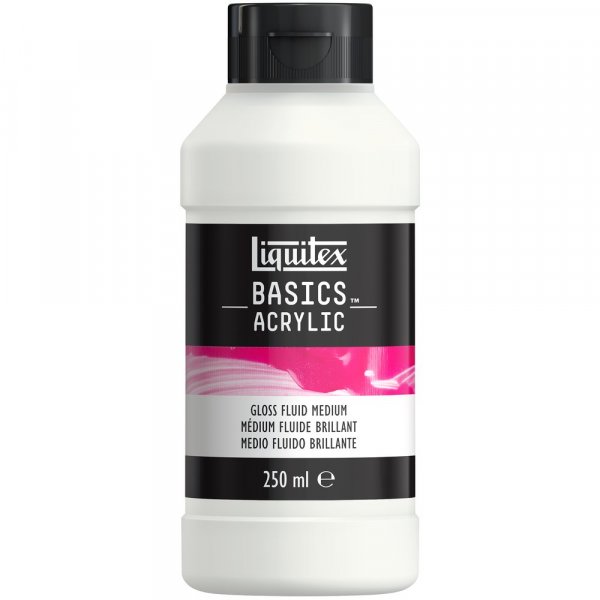 Acrylmedium - Liquitex Basics Additives - 250ml - Fles Glansvloeistof Medium