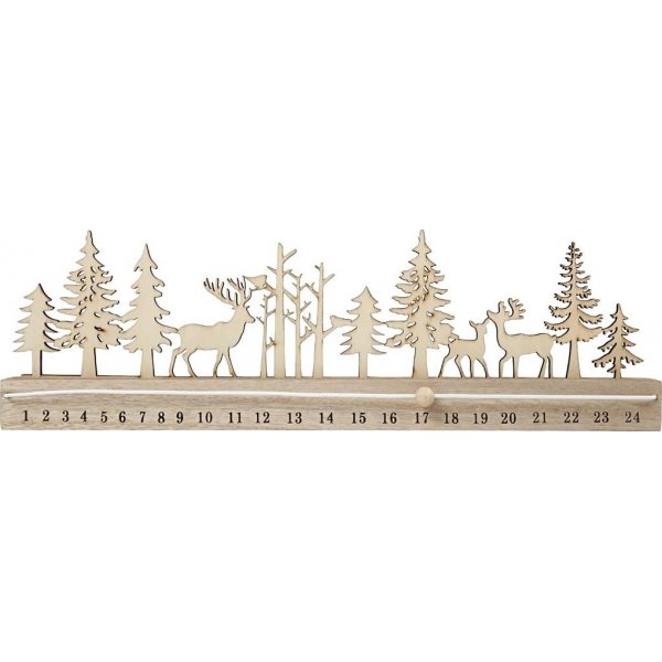 Kerstkalender - silhouet - aftellen