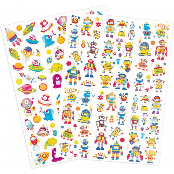Stickers robots en ruimtefiguren - 154 st