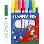 Stempelinkt - gemengde kleuren - 8 st