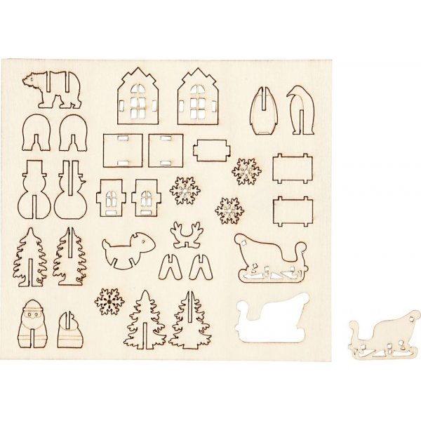 Doe-het-zelf houten figuren - Kerstmis