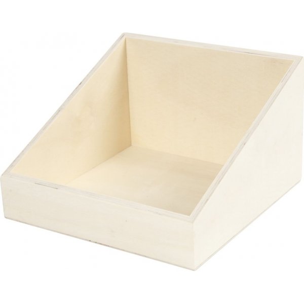 Vitrinedoos - hout - 19,5 x 19,5 cm