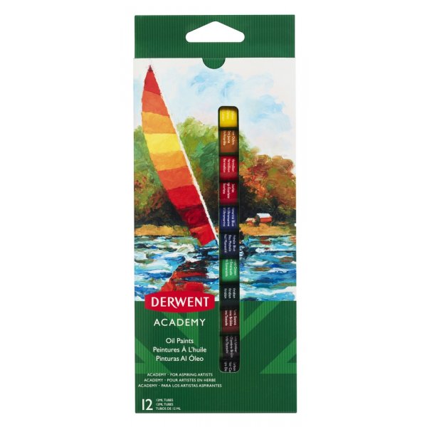 Derwent Academy olieverf 12 ml - 12 kleuren