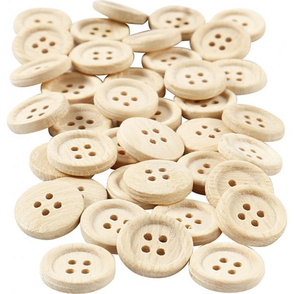 Houten knopen - 40 st
