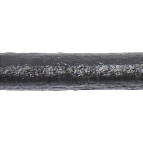 Leren koord - zwart - 4 mm - 5 m Leren koord - zwart - 4 mm - 5 m