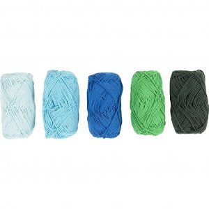 Katoengaren 8/4 Blauw/Groen Harmonie 5�50 m 5�20 g