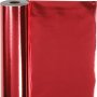 Cadeauverpakking - metallic rood - 100 meter