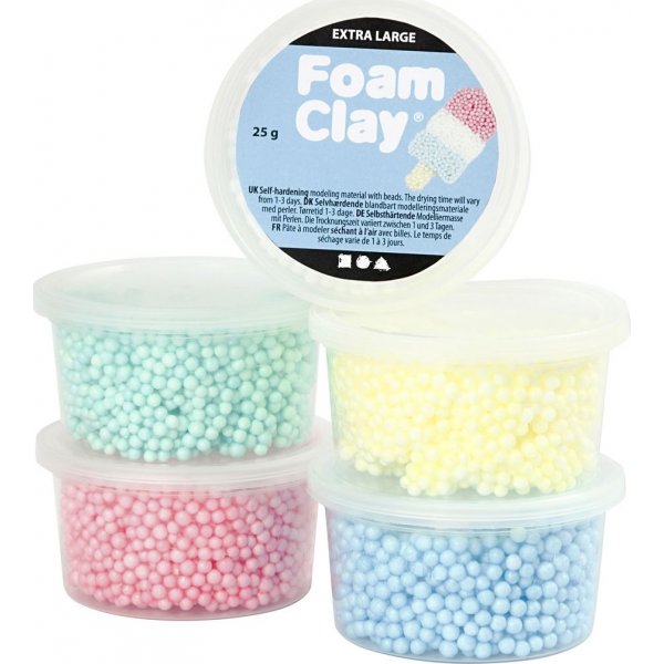 Foam Clay Extra Large - gemengde kleuren - 5 x 25 gr