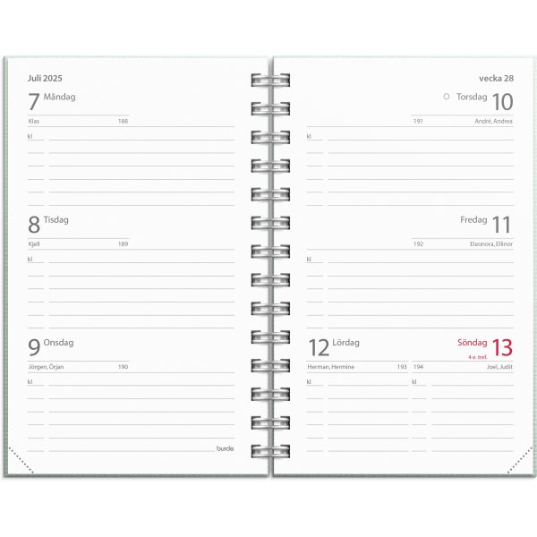 Kalender 24/25 Compact - Textiel groen Kalender 24/25 Compact - Textiel groen