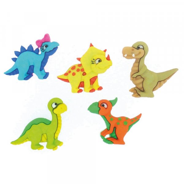 Veelkleurige knopen 23x19 - 27x22 mm - Dino