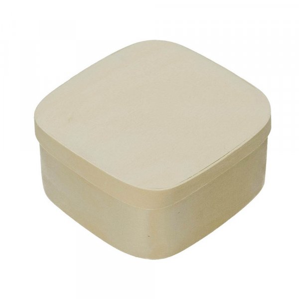 Multiplex kist 10,5 x 10,5 x H 5 cm - onbehandeld vierkant