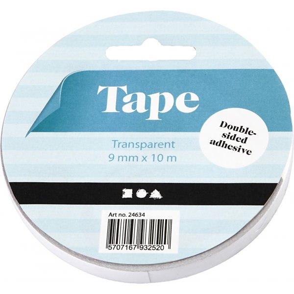 Dubbelzijdige tape - 9 mm - 10 m Dubbelzijdige tape - 9 mm - 10 m
