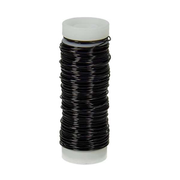 Koperdraad  0,50 mm - zwart metallic 25 m